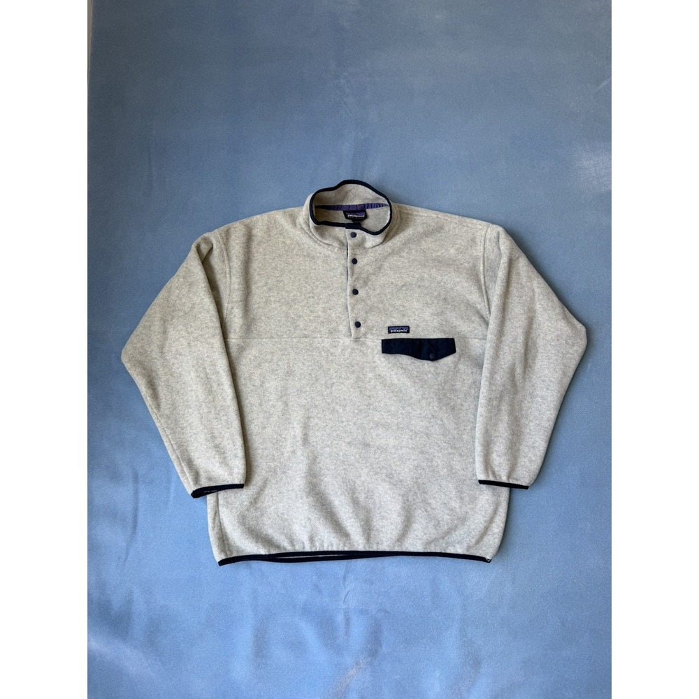 Patagonia Synchilla Fleece Pullover Men 2XL Gray Snap-T Fleece Outdoor Hike Y2K